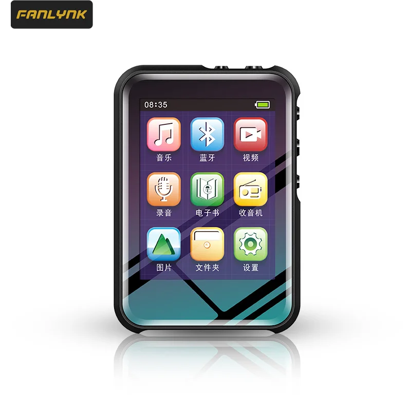 Музыкальный проигрыватель Fanlynk Bluetooth MP3 MP4 с высоким разрешением и Полноразмерным