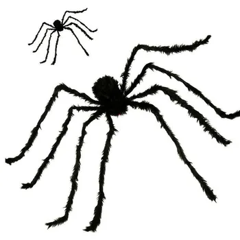

30/50/75/90/125/150/200cm Halloween Simulation Spider Scary Prank Toy Simulated Spider Plush Toy Halloween Party Decoration Prop