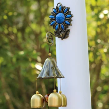 

Vintage Creative Hanging Wind Chime Sun Flower Copper Bell Home Decoration Crafts Gift Wind Chimes