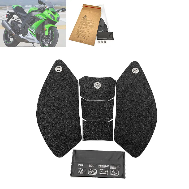 For Kawasaki Ninja ZX-10R 2009 2010 ZX10R motorcycle Decal Gas Knee Grip Tank Pad Protector Sticker Side Traction |