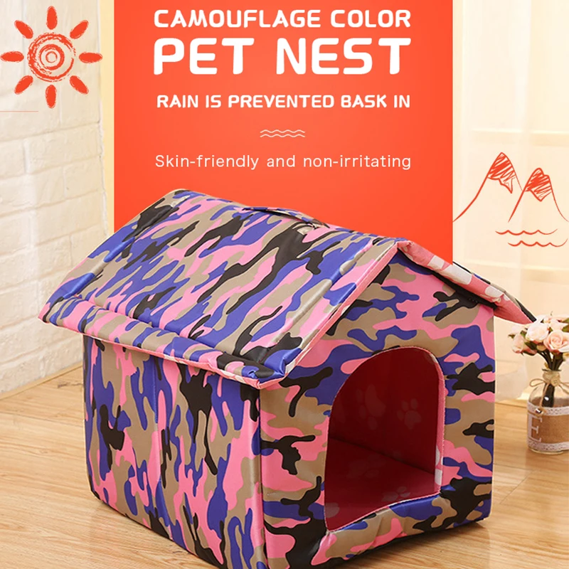 Dog House Outdoor Waterproof Comfortable Pet House Bed Tent Chew Proof Indoor Warm House for Small Medium Dogs Cat Puppy Kennel