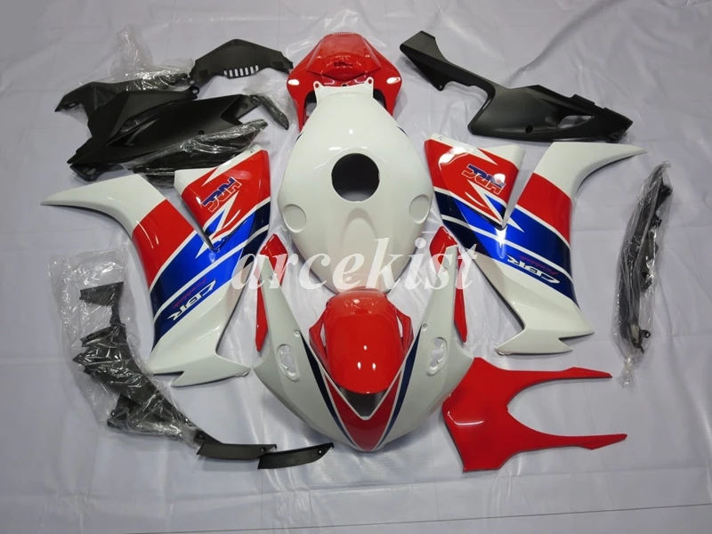 Литья под давлением ABS Полный обтекатели комплект Подходит для HONDA CBR1000RR 2012 2013 1000 RR CBR1000 тела комплект красного и синего цвета, высокая отключающая способность