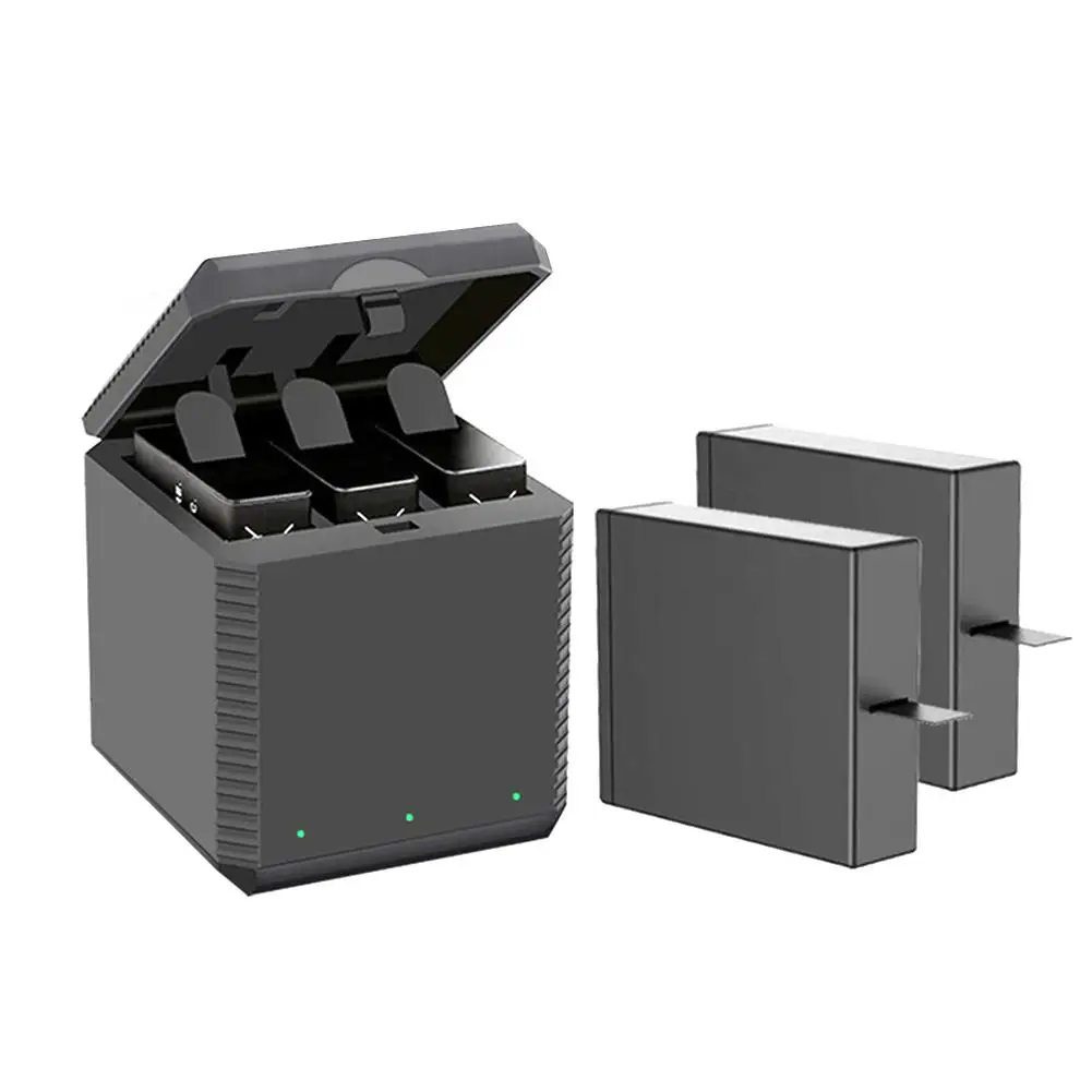 Black Color Коробка для зарядки аккумуляторов с TYPE-C кабелем для передачи данных для камеры Insta360 One X и Прямая поставка - Цвет: Black Color