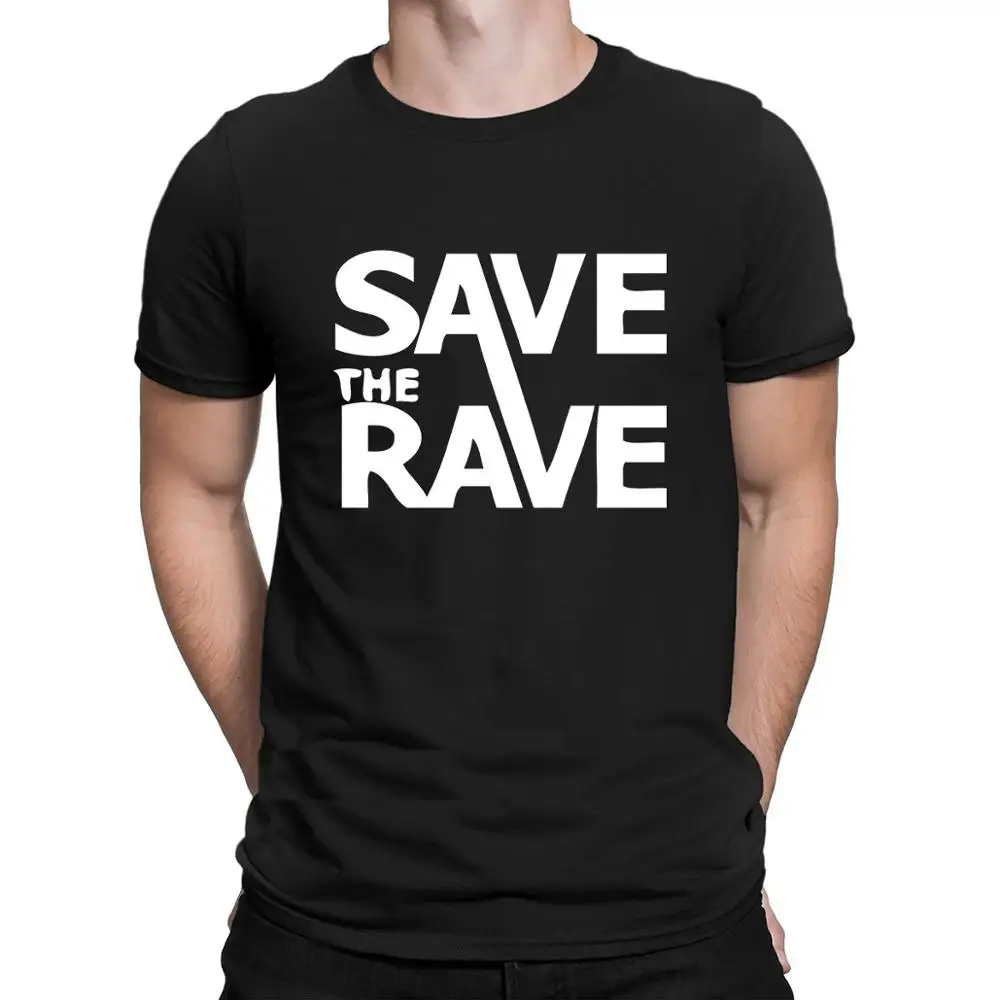 Футболка с надписью Save The Rave бесплатная доставка необычная принтом одежда