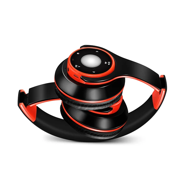 Красочные стерео аудио Mp3 Bluetooth гарнитура беспроводные наушники Поддержка sd-карты с микрофоном воспроизведение 10 часов - Цвет: Orange black