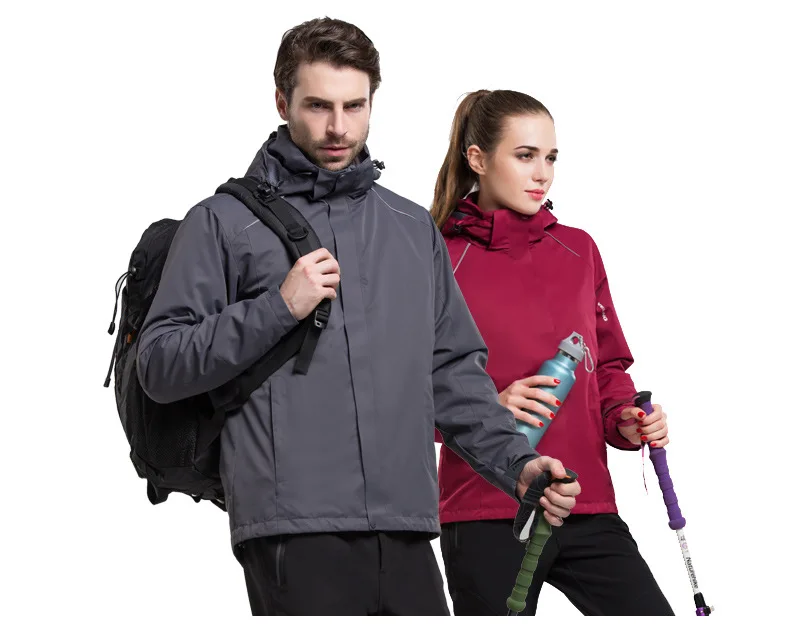 Крутая Мужская спортивная куртка 3 в 1, ветрозащитная, водонепроницаемая, теплая, мягкая, лыжный костюм для женщин