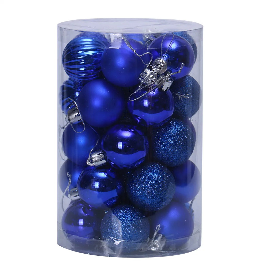 G 34PC 40mm Christmas Xmas Tree Decoration Ball Bauble Tree Hanging Ornaments Home Party Ornament Decor New Year pendant F927 - Color: G