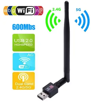 

Free Driver USB Wifi Adapter 600Mbps Wi fi Adapter 5 ghz Antenna USB Ethernet PC Wi-Fi Adapter Lan Wifi Dongle AC Wifi Receiver