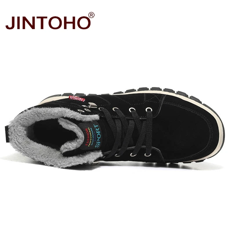 JINTOHO/мужские Ботильоны большого размера; модная мужская зимняя обувь; повседневные мужские зимние ботинки; теплая зимняя обувь; мужские зимние ботинки; мужские ботинки