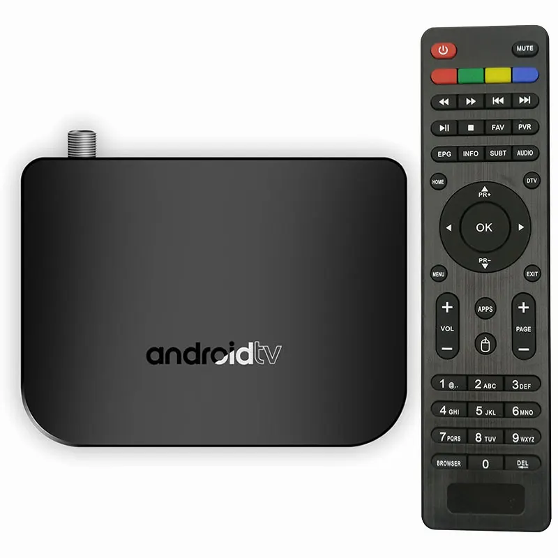 ТВ Смарт DVB S Android TV Box Amlogic S905D 1G ROM 8G RAM 2 4G WiFi 100M S/S2 Mini M8S Plus спутниковый