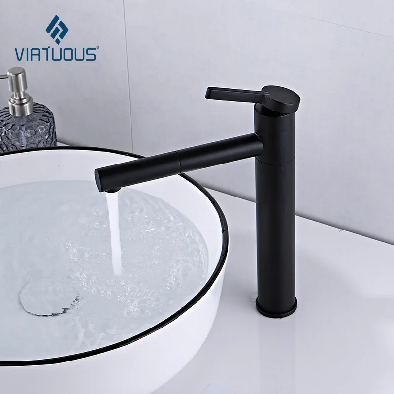 

Brass Bathroom Basin Faucets Black Color Bathroom Faucet Sink Tap With Cold And Hot Water