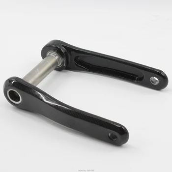 

New Climbing bike 3K full carbon fibre bicycle crank with alloy bottom bracket Axis 24mm 170mm MTB lightest parts Free shipping