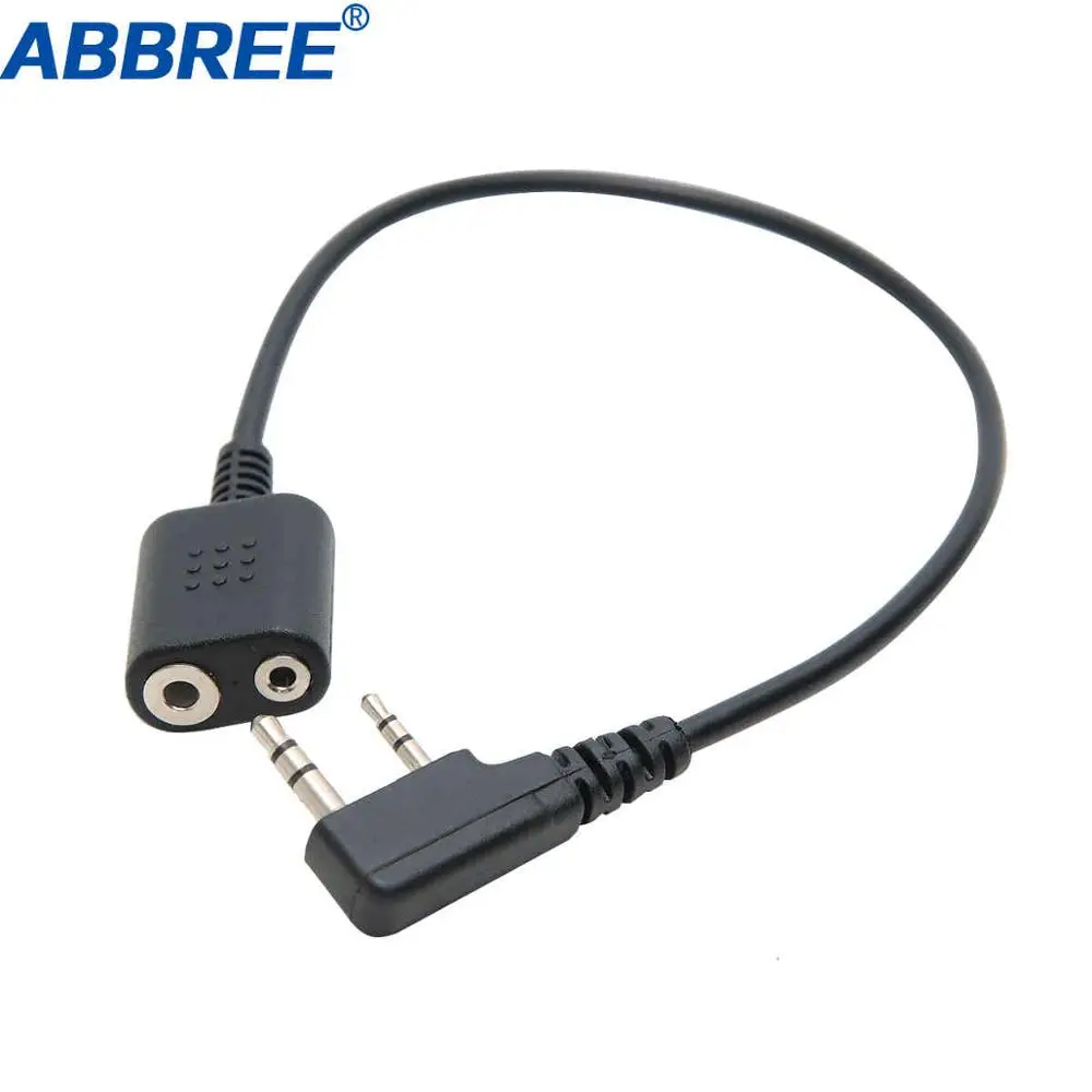 K-Head 2 Pin иди и болтай Walkie Talkie “иди и адаптер Baofeng иди и болтай Walkie Talkie“ иди и UV-5R UV-82 BF-888S UV-S9 DM-860 гарнитура наушники Говорить Микрофон