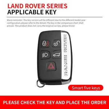 Copertura della cassa chiave a distanza dell'automobile del metallo Shell per Land Rover Range Rover Sport Evoque Freelander Velar Discovery Jaguar XE XJ XF chitarra - Copertura della cassa chiave a distanza dell automobile del metallo Shell per Land Rover Range