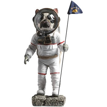 

Modern Minimalist Ornaments Spaceman Creative Dog Home Furnishings Living Room Study Bookcase Home Decoration DD6BJ