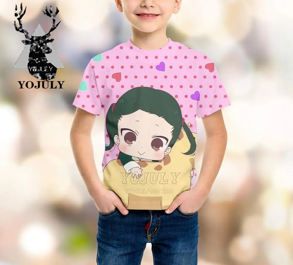 YOJULY/футболка с короткими рукавами для детей с 3D принтом, Gakuen dad, аниме, brothers летние детские футболки для маленьких мальчиков и девочек, A403