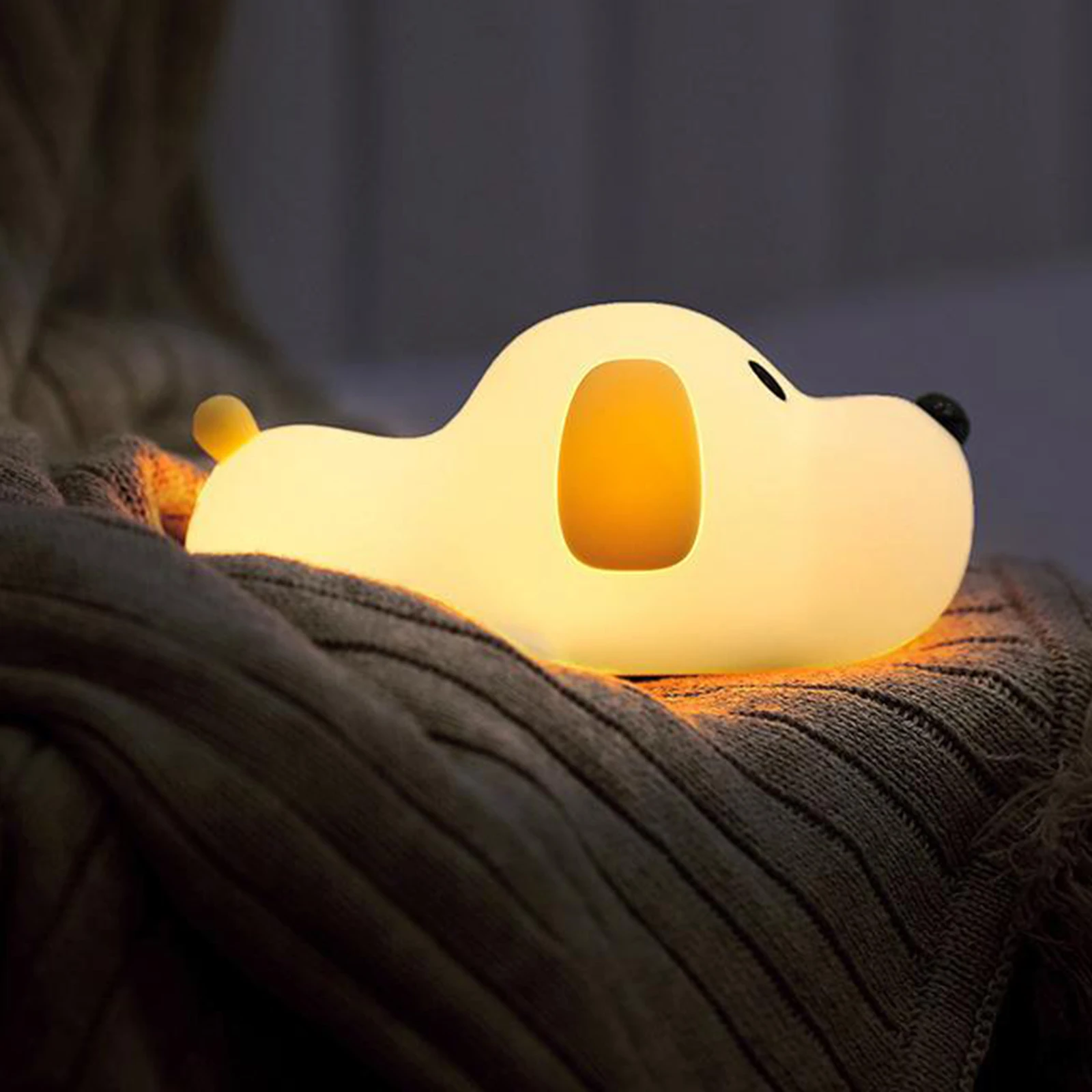Cute Dog Puppy LED Lamp Wireless Touch Sensor Silicone Children Kids Baby Bedside Decoration Christmas Night Light