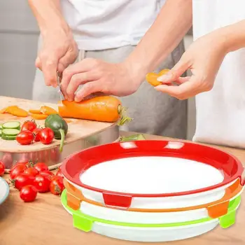 

Round Fresh Keeping Tray Creative Healthy Food Storage Spacer Organizer Container Preservate Kitchen Refrigerator Tool Supp G9Z9