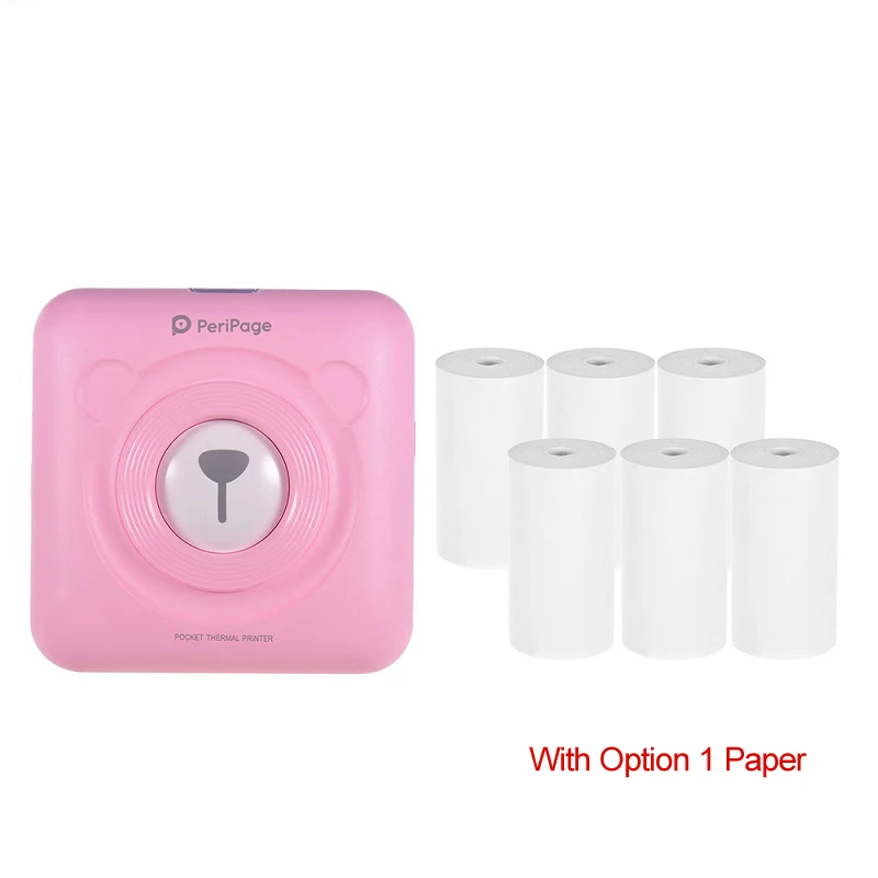 

4 Options Mini Digital Cute Camera Pocket Cam with USB&Instant Paper 9 Rolls Color Thermal Paper+3 Rolls Adhesive Sticker Paper