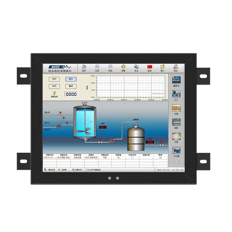 15 17 12 10 Inch Industrial Display LCD Screen Monitor VGA USB Interface Resistance Touch Screen Computer Monitor Wall Mounting