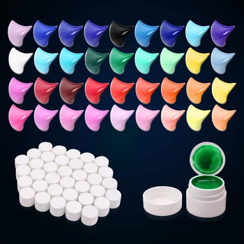 

8ML Mixed 36 Pots Colors Cover UV Gel Nail Art Tips Extension DIY Builder Manicure Decor Accessories For Women Lady Girl