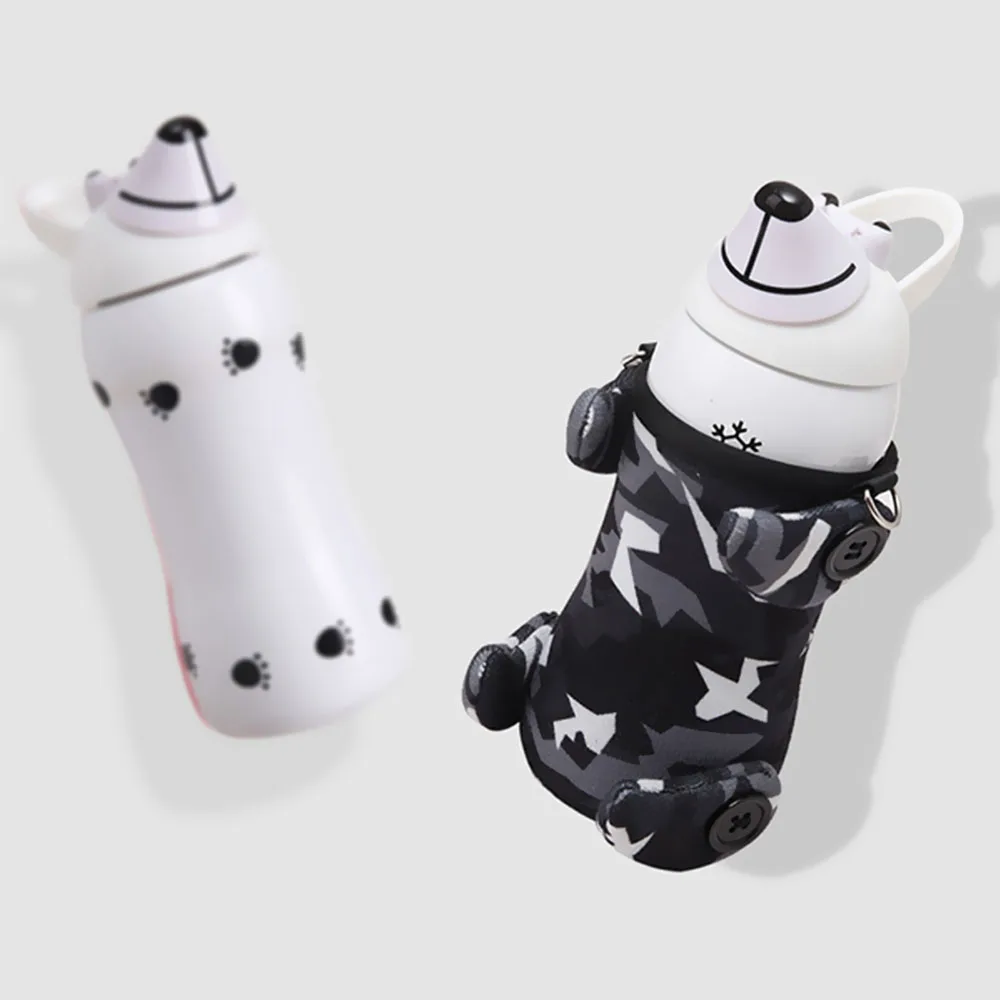 

Children's Straw Stainless Steel Insulation Cup Water Bottle Primary School Drop-Proof Portable Water Bottle Cartoon Water Cup