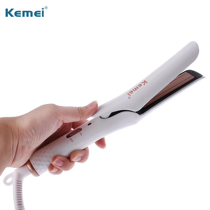 Kemei выпрямитель для волос Электрический Профессиональный утюжок для волос Быстрый нагрев керамическая нагревательная пластина 160-220 ℃ выпрямители для волос