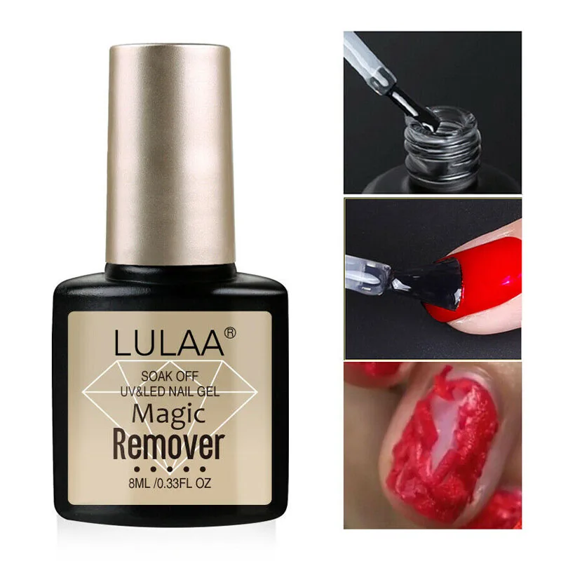 LULAA Magic Burst Nail UV средство для снятия гель-лака Очиститель обезжириватель Замачивание акриловый гель для ногтей праймер лак очищающее средство удаление 8 мл