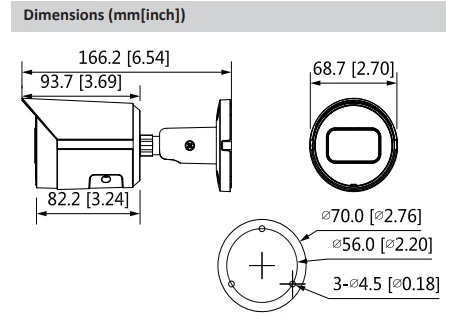  Dahua Poe IP Camera IPC-HFW2230S-S-S2 2MP H.265 IR LED Low Illuminance Bullet Network Camera Replac