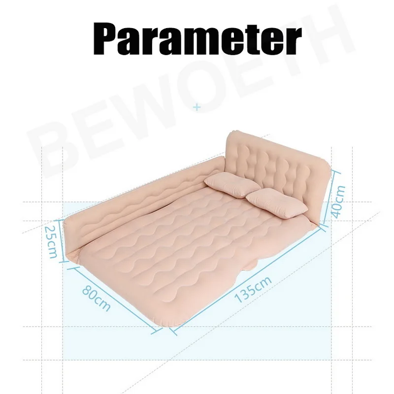 Inflatable Mattress Air Cushion Bed Sleep Rest SUV Travel Bed Universal Car Rear Seat Multi Functional for Outdoor Camping Beach
