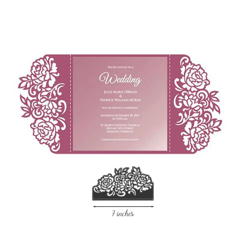  Flower Edge Die Cuts for Wedding invitation Metal Cutting Dies Scrapbooking New 2019 Handmaking Car - 4000091265456