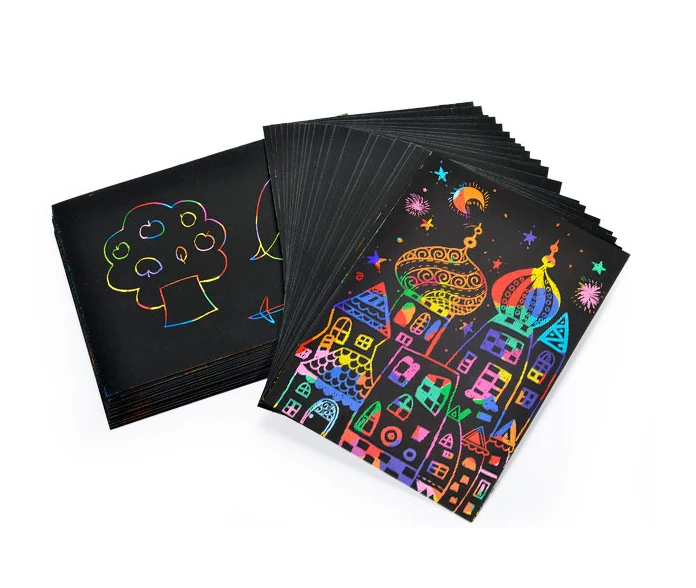 Scratch Art Note Paper For Kids 3 Packs Scratch Art Notes Rainbow