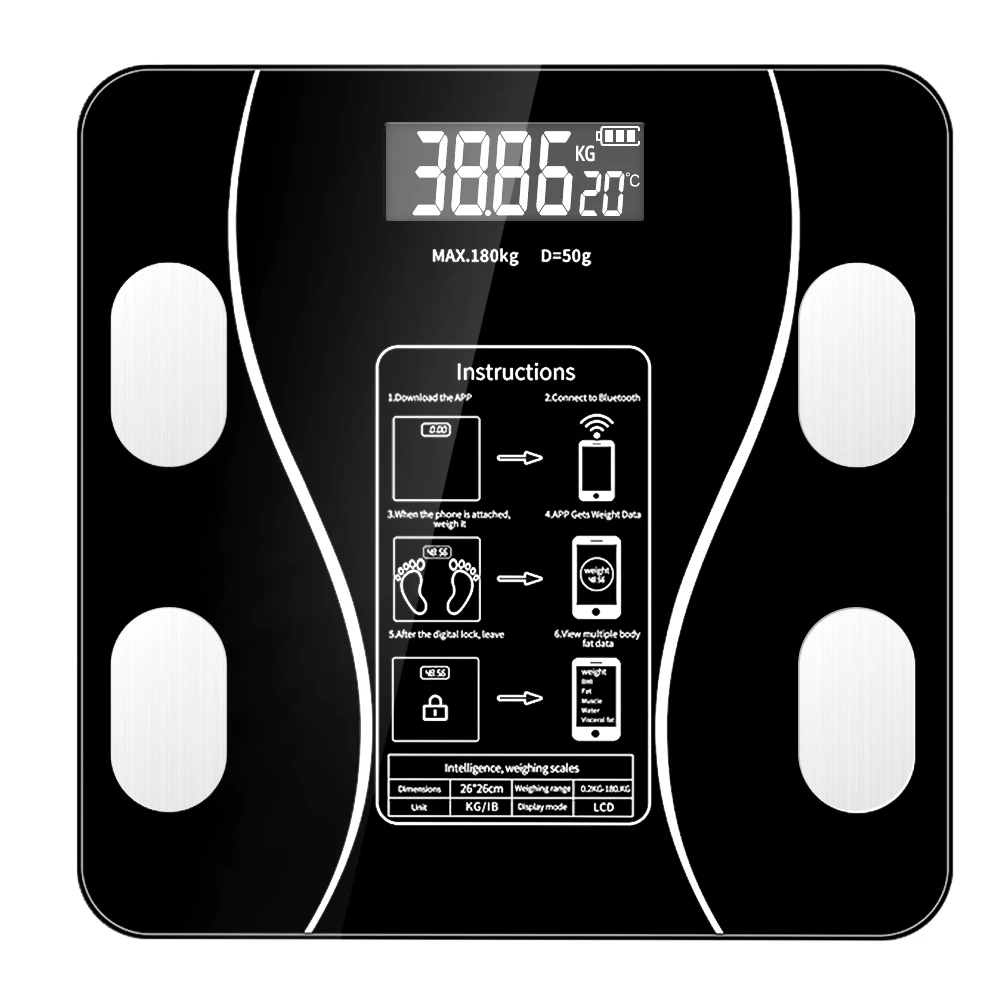 Buy Wholesale China Body Fat Scale Smart Bmi Scale Digital Bathroom  Wireless Weight Scale, Body Composition 396 Lbs - Bl & Body Fat Scale at  USD 6.9