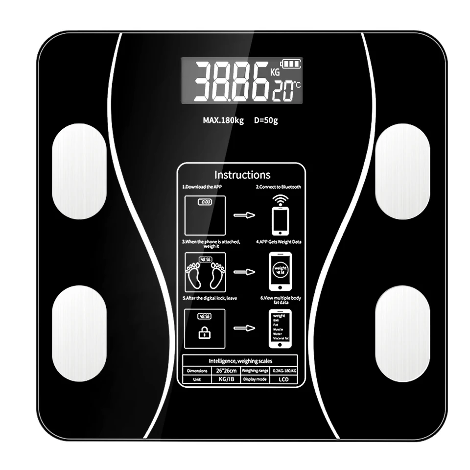 Buy Wholesale China Hot Popular Smart Scale Body Fat Bluetooth Bmi Bathroom  Scale Digital Scale Weighing & Smart Fat Scale at USD 7.9