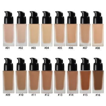 

2019 New No Logo Liquid Makeup Foundation Waterproof Face Concealer BB CC Cream 16 colors Full Coverage Liquid Foundation 20pcs