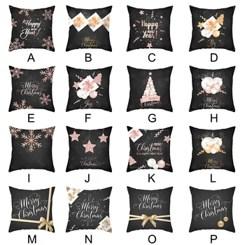 

18x18 Inch Christmas Cushion Cover Decorative Short Plush Pillows Covers Home Decoration Pillowcase Cushions For Sofa