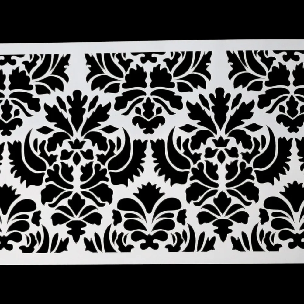 Домашняя сковородка "сделай сам", инструмент для выпечки, боковая декоративная форма, дамасская кружевная Цветочная кайма для мастики, трафарет для торта, украшение торта, стол для кухни FDH