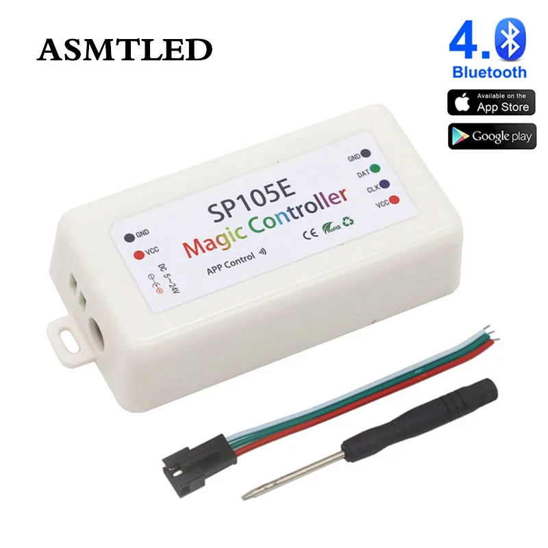 SP105E 3pin Bluetooth волшебный регулятор WS2812B SK6812 RGB/RGBW APA102 WS2811 Светодиодная лента DC5 24V Dream
