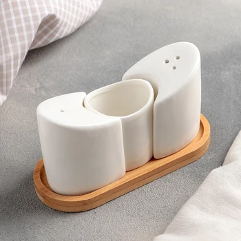 

Set for spices "Estet", 3 pcs: salt shaker, pepper shaker, container for toothpicks, on a stand