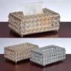 Shiny Tissue Box Elegant Napkin Holder for Living Room Bathroom Office Bar 6