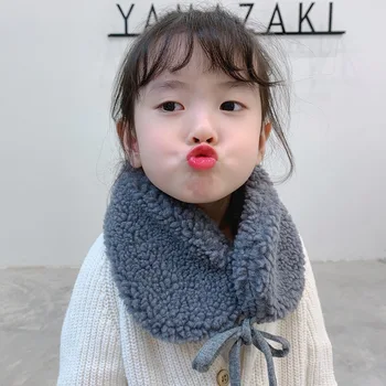 

New Baby Boys Girls Winter Warmer Plush Solid Pattern Scarf Infant Collar Scarves Toddler Neckerchiefs