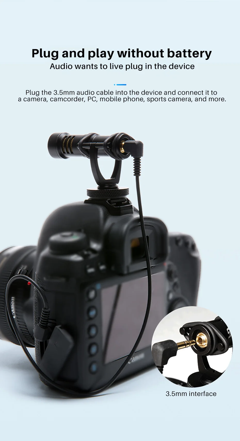 FMC-18 Мини конденсаторный видео Запись микрофон на камеру Vlogging для iPhone samsung Canon Nikon sony DSLR камеры s супер мини