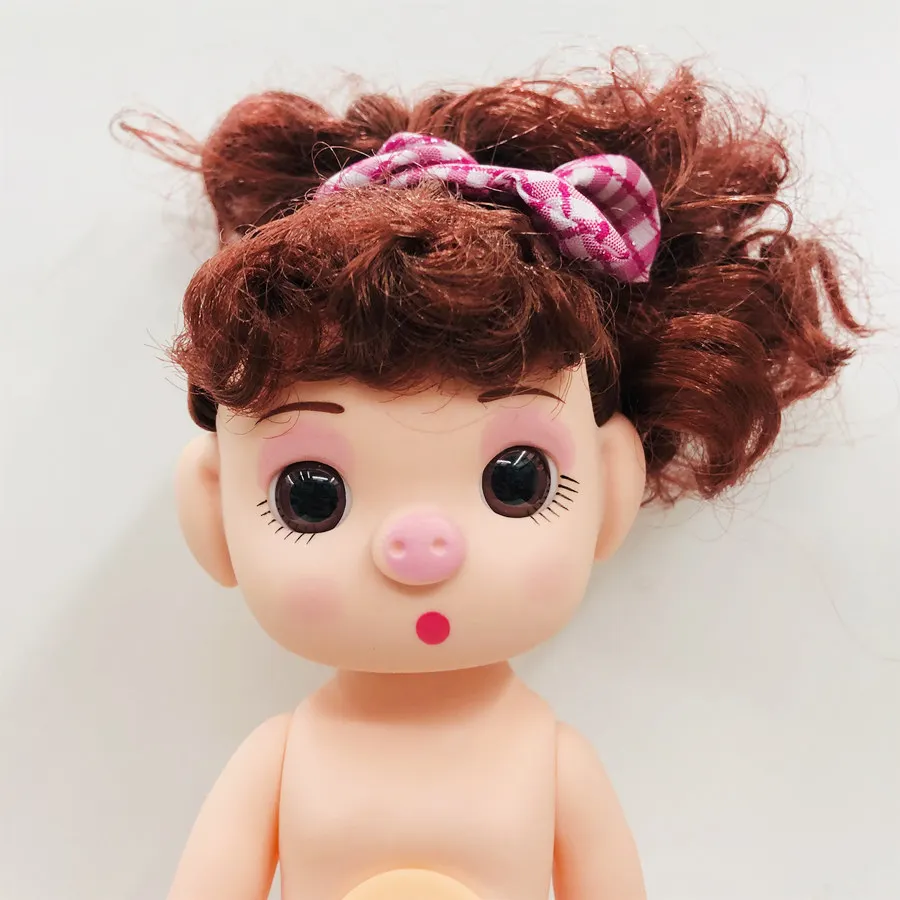Новая 20 см Мягкая игрушка "поросенок" Девочка мягкий клей тело мода фигурка принцесса мини-кукла, игрушка милая кукла для девочек игрушка