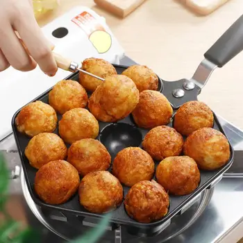 

Kitchen Cooking wok Non-Stick Takoyaki Maker Baking Mold Tray Frying Pan Kitchen Cookware Cooking Tool Saucepan