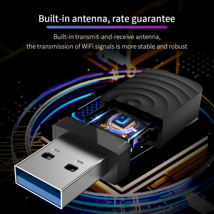 Двухчастотный 1300 м Gigabit USB мини портативный неограниченный приемник CF-812AC USB WiFi адаптер EM88