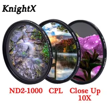 

KnightX UV CPL Filter Neutral Density variable ND2-1000 For canon sony nikon 1300d d70 500d 50d 49 52 55 58 62 67 72 77 mm