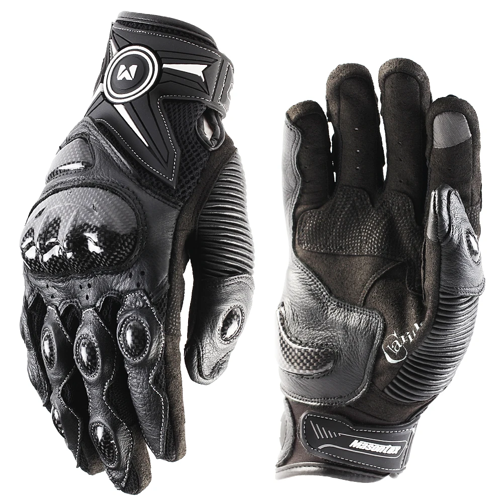 

Wholesale Dropshipping MASONTEX Leather Carbon Protector Motorcycle Gloves Touch Screen Motorbike Guantes Luva Guanti Gants Moto