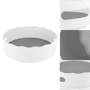 

360 Rotating Tray Kitchen Storage Containers for Spice Jar Food Snack Tray Bathroom Tray Non Slip Snack Dried Storage