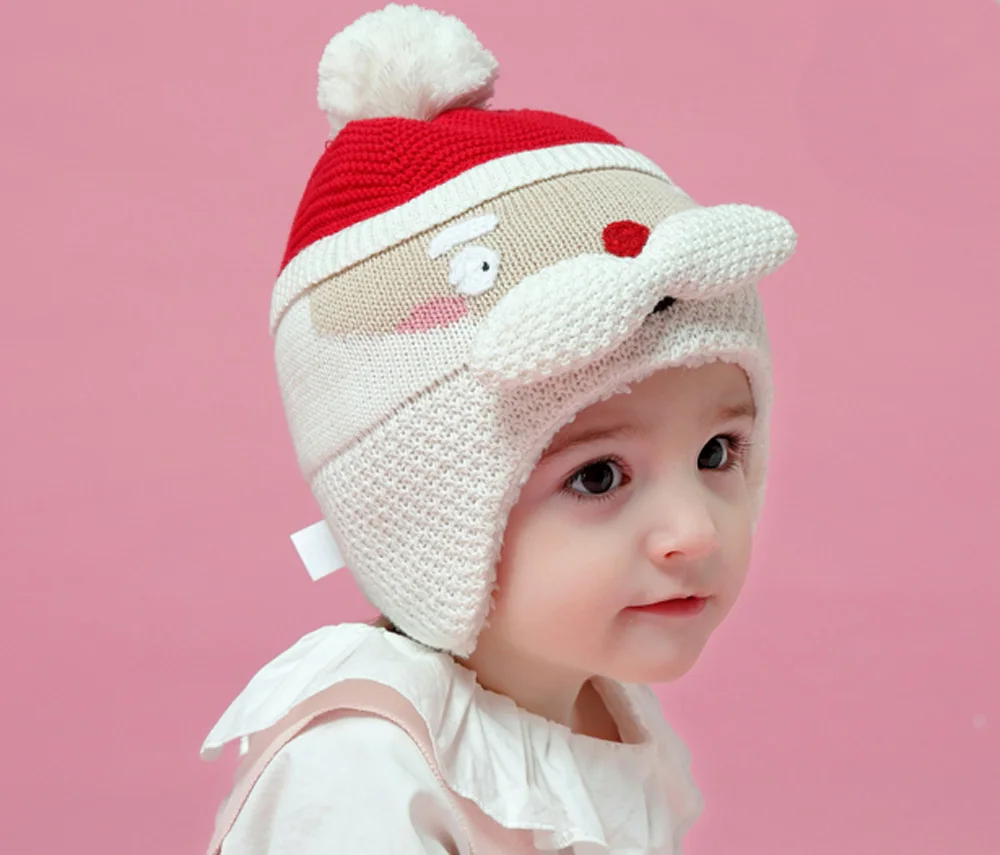 Tou-Baby/шапка для мальчиков; модная Рождественская шапка с героями мультфильмов; подарок на Рождество; вязаная шапка для малышей; детская теплая шапка Санта-Клауса; 1 шт.;