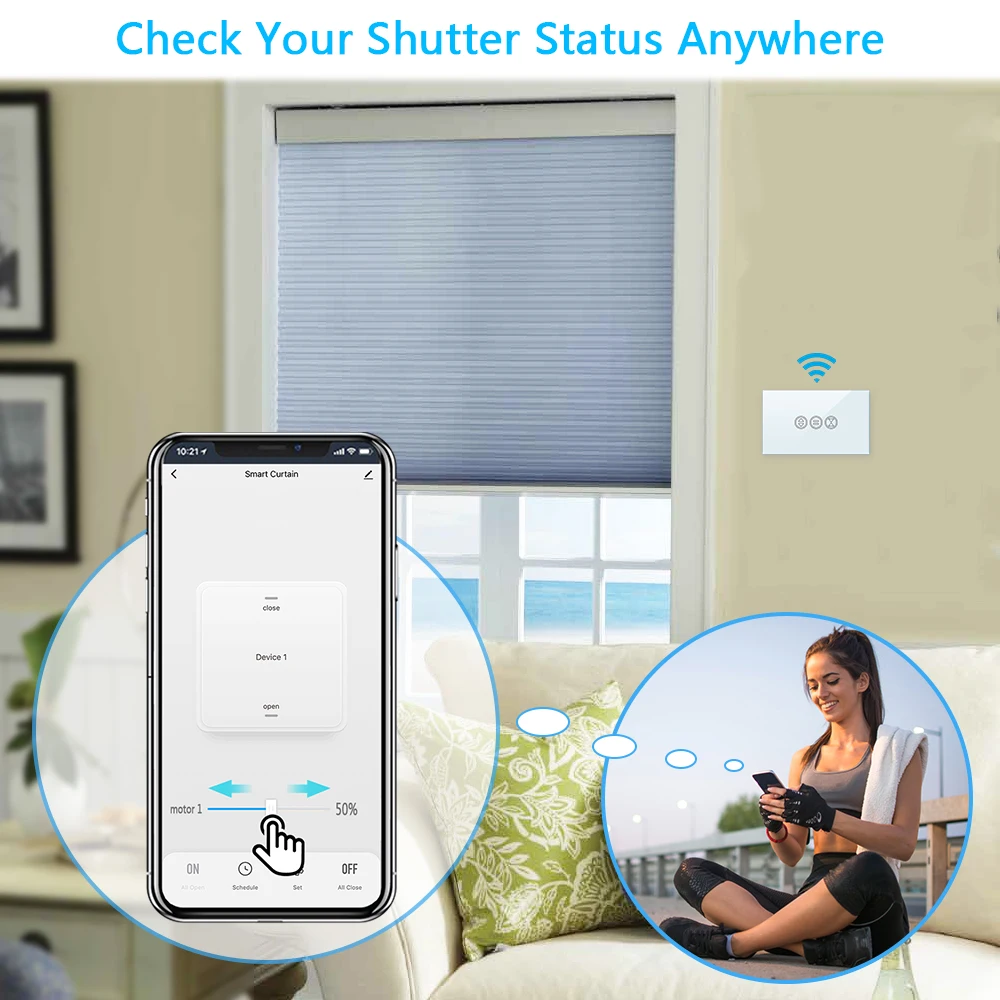 Фото Переключатель для штор Tuya Smart Life ZigBee 3,0, переключатель для рольставней с электромотором Google Home Alexa Echo, Голосовое управление «сделай сам» MQTT №3